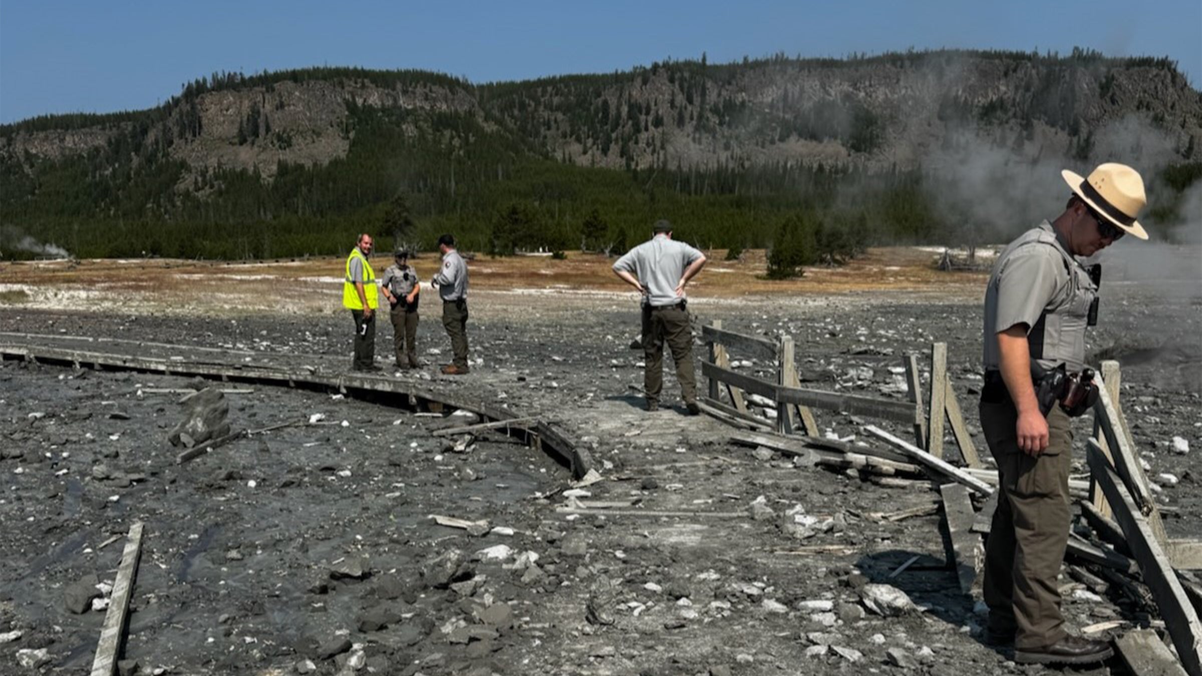 hydrothermal explosion in Yellowstone national park