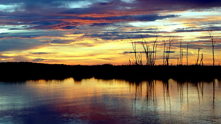 sunset near Lake Okeechobee Scenic Trail, Florida