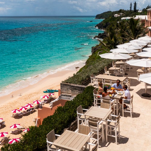 The terrace restaurant at Bermuda’s Reefs Resort and Club