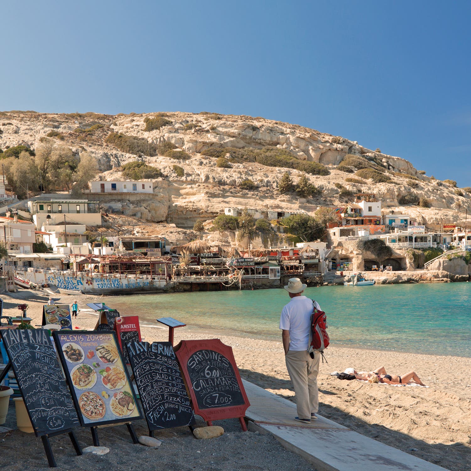Matala village and Messara Bay