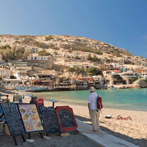 Matala village and Messara Bay