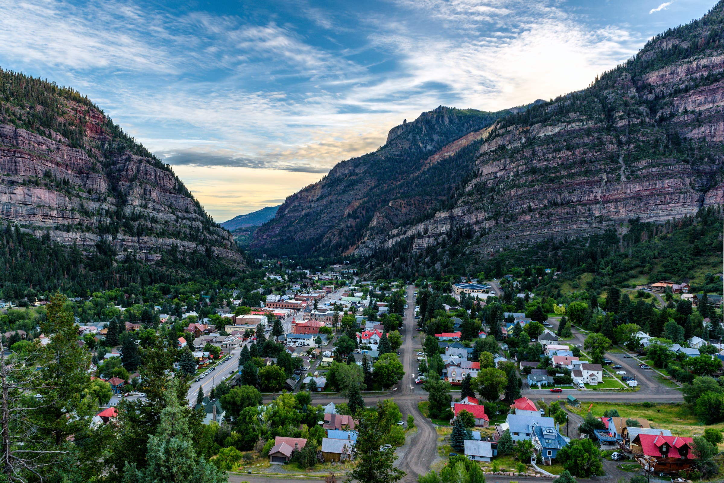 city panorama of Ouray Colorado