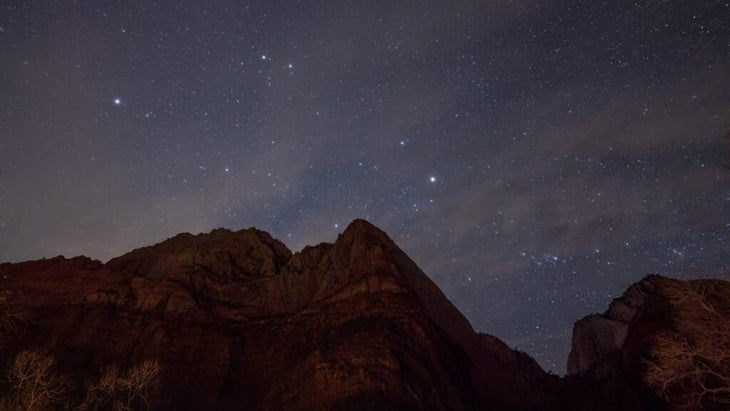 A star full of heavens above Utah’s Zion National Park