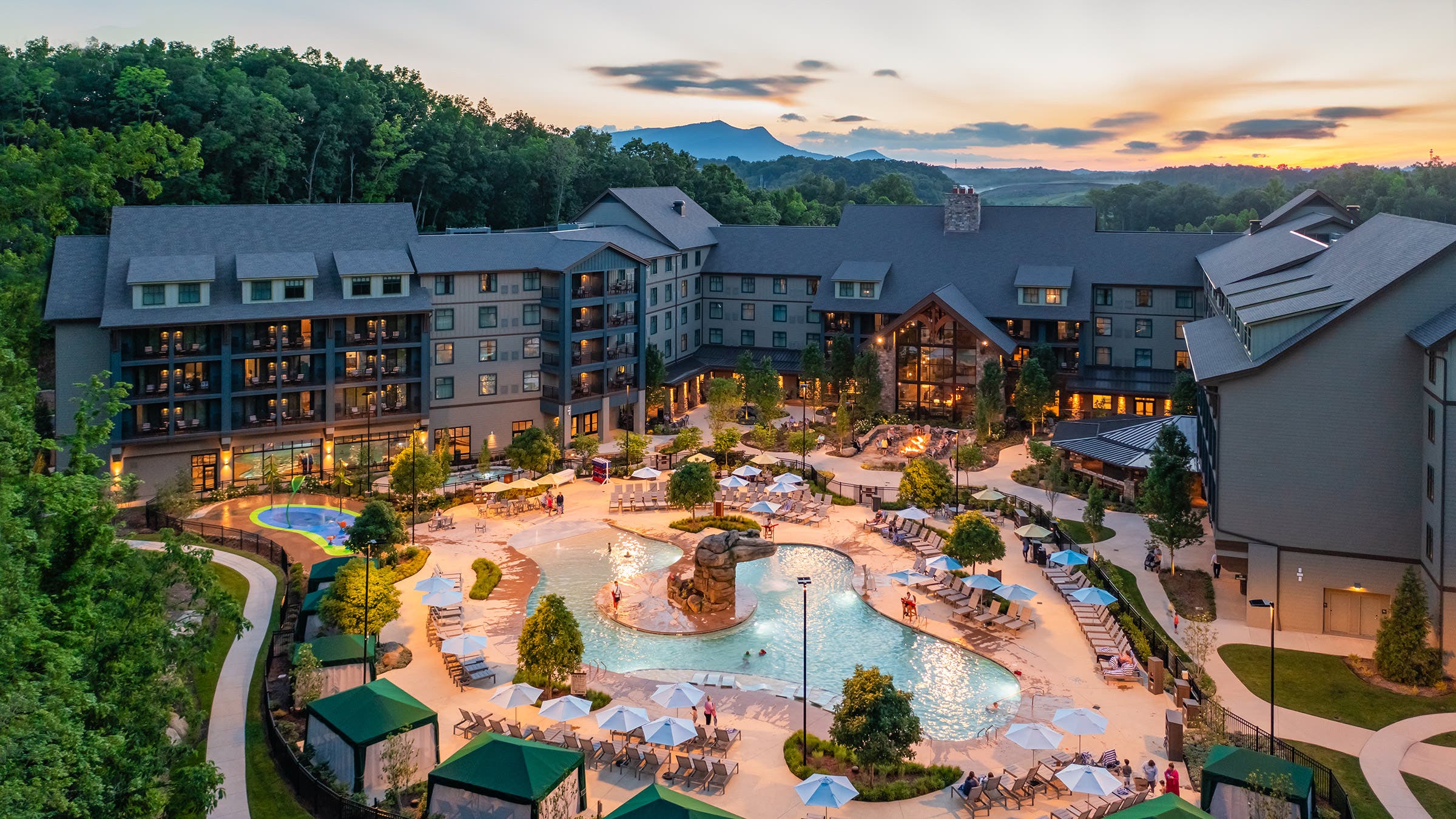 Sunset at Dolly Parton HeartSong lodge