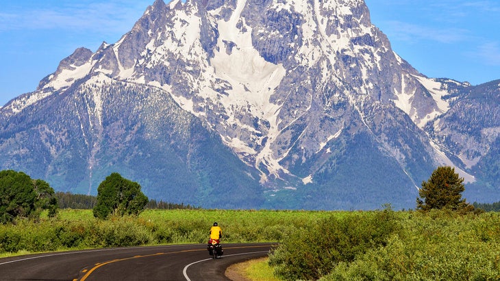 road biking Tetons