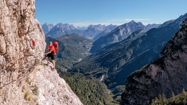 via ferrata in Dolomites