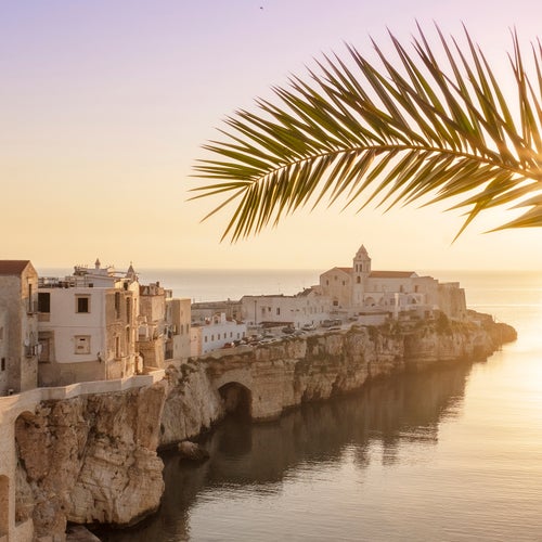 The whitewashed town of Vieste on Puglia’s Gargano Peninsula