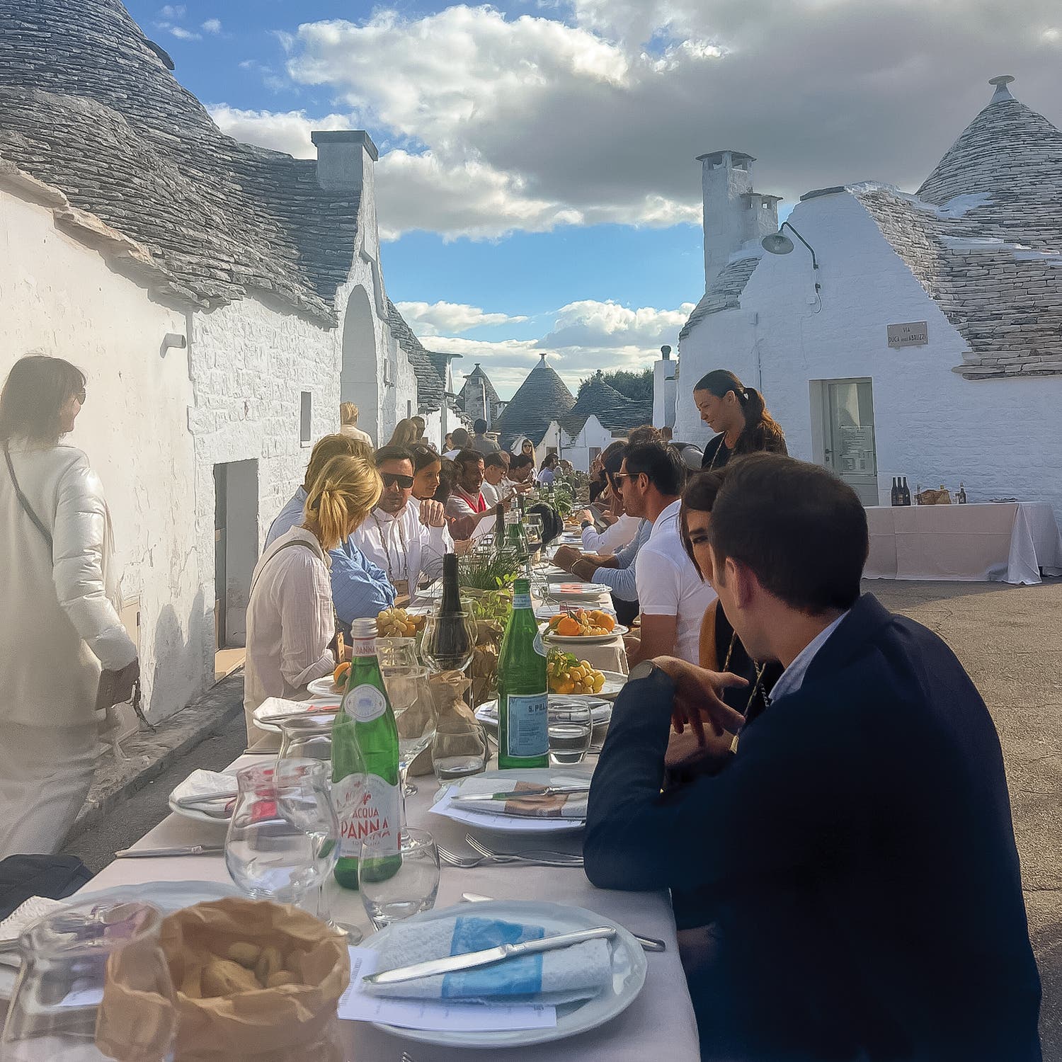 Lunch alfresco in Alberobello amid the iconic trulli