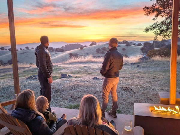 sunset view from Wildhaven, near Yosemite