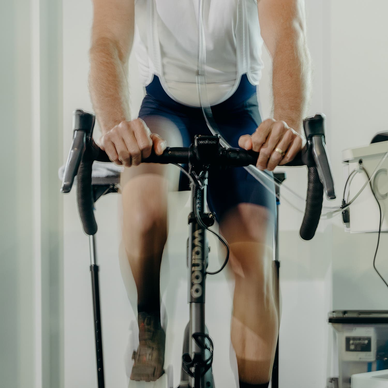 The author during his VO2 max test at 10Squared