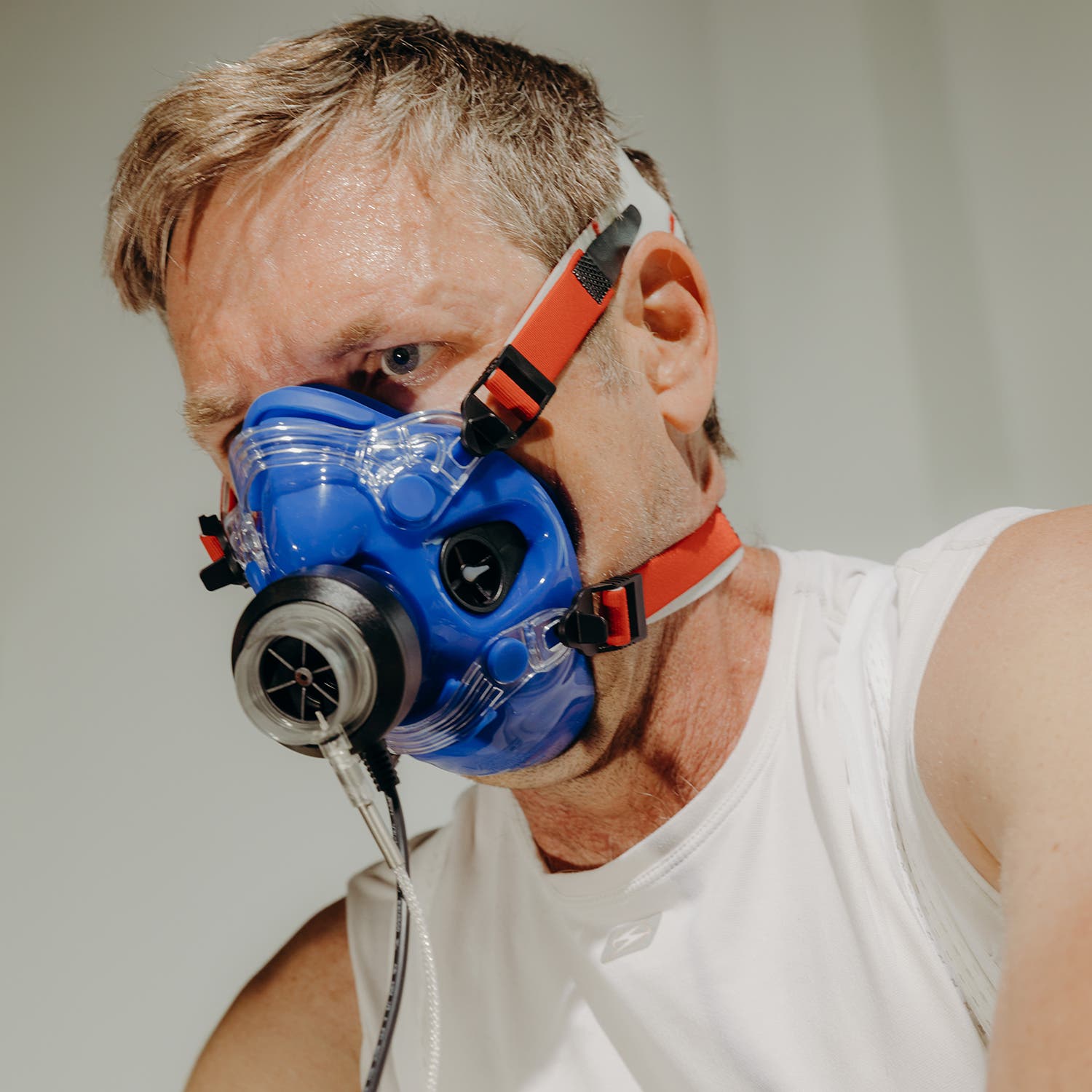 The author during his VO2 max test at 10Squared