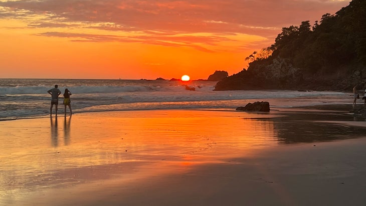 Sunset at Espadilla Beach in Costa Rica