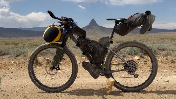 mountain bike on sand