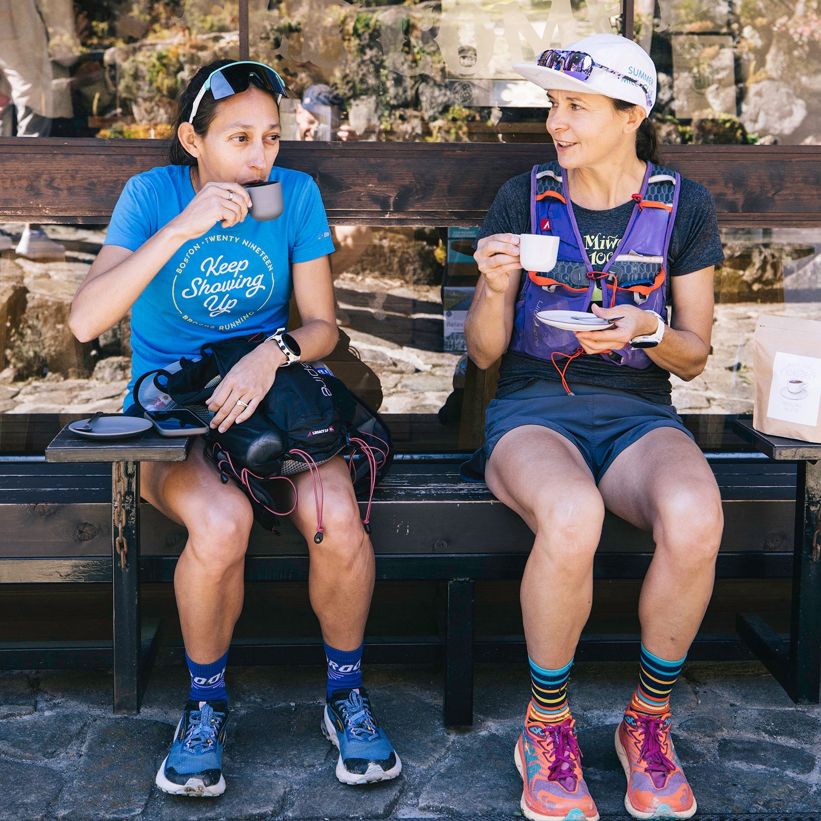 Des Linden and Magda Boulet discuss caffeine and running