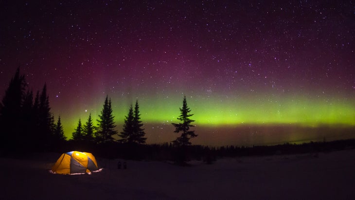 aurora borealis, Voyageurs National Park