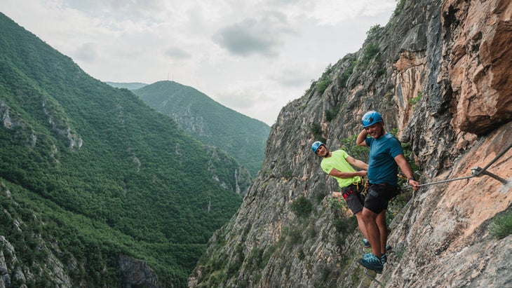 the Panorama route in Kosovo is one of many new via ferratas in the Sharr Mountains