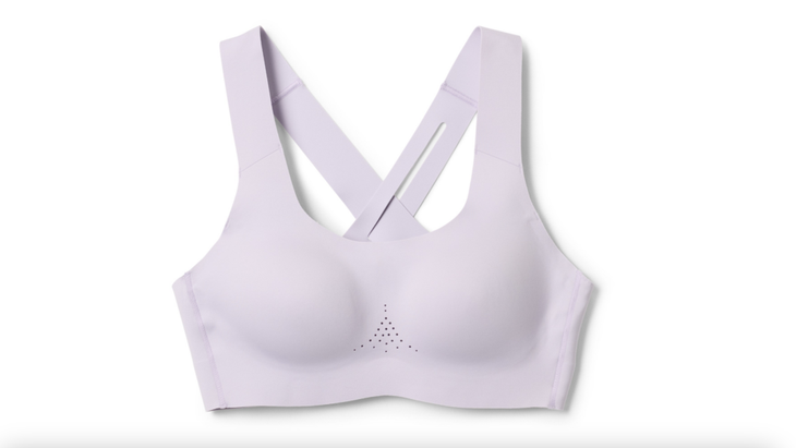 brooks crossback 2.0 in a light purple, the best sports bra for large chests
