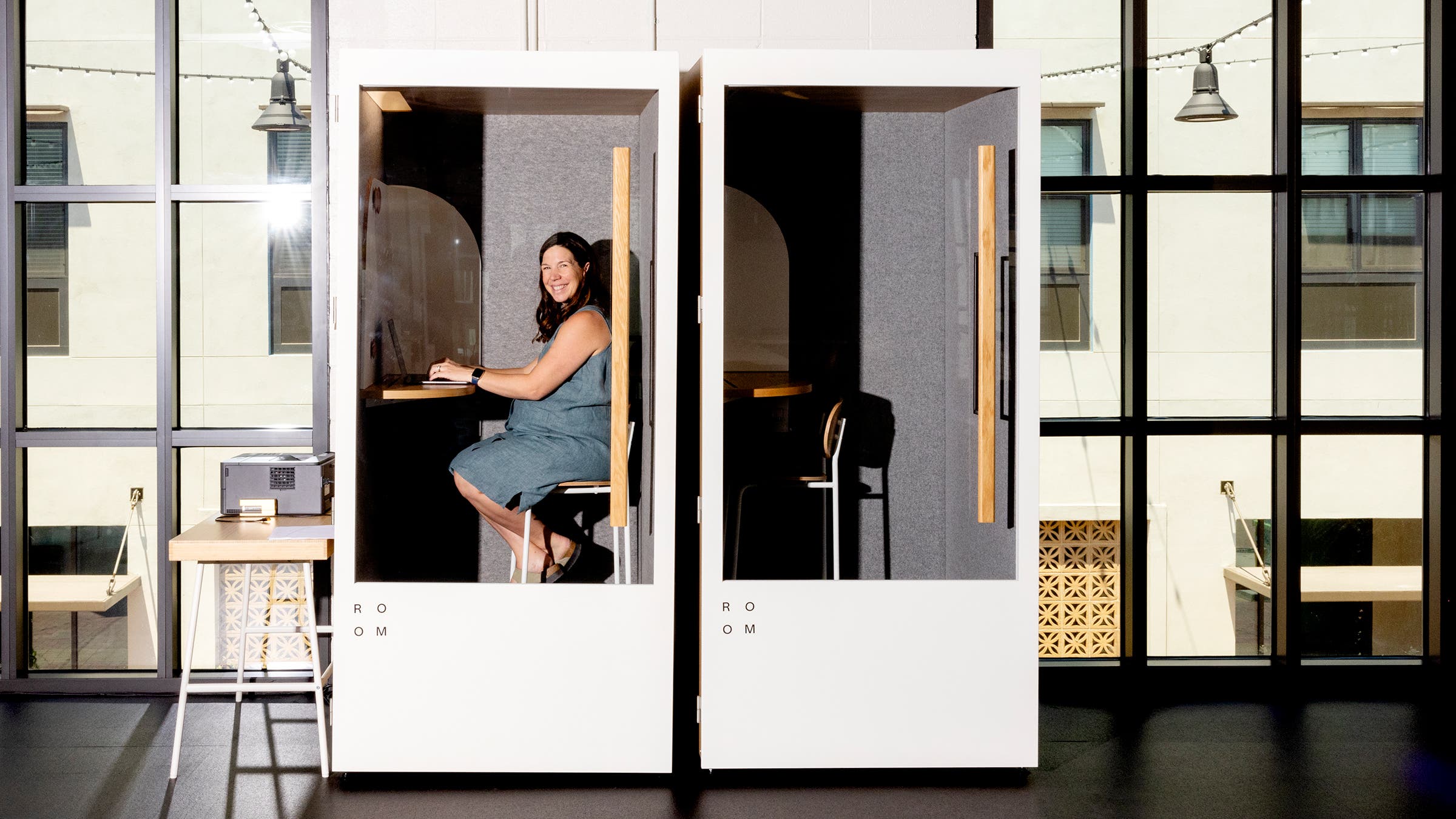 Culdesac city-government liaison Erin Boyd in the resident lounge