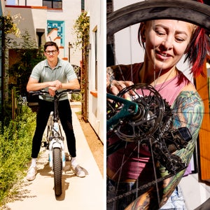 Culdesac cofounder and CEO Ryan Johnson; Jess Archer of Archer’s Bikes