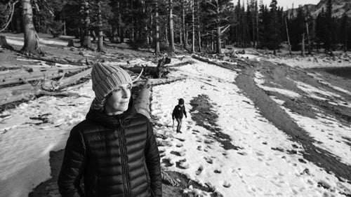 Kimmy and her son Koa at Mammoth Lakes Basin, California