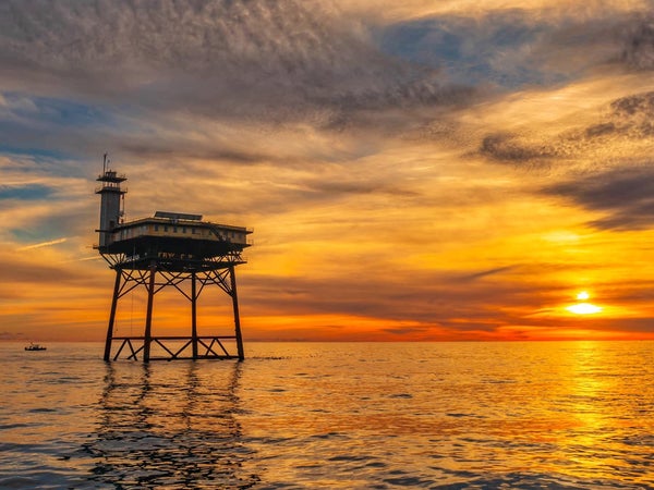 Frying Pan Tower, North Carolina coast near Wilmington