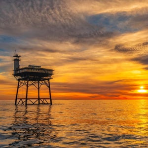 Frying Pan Tower, North Carolina coast near Wilmington