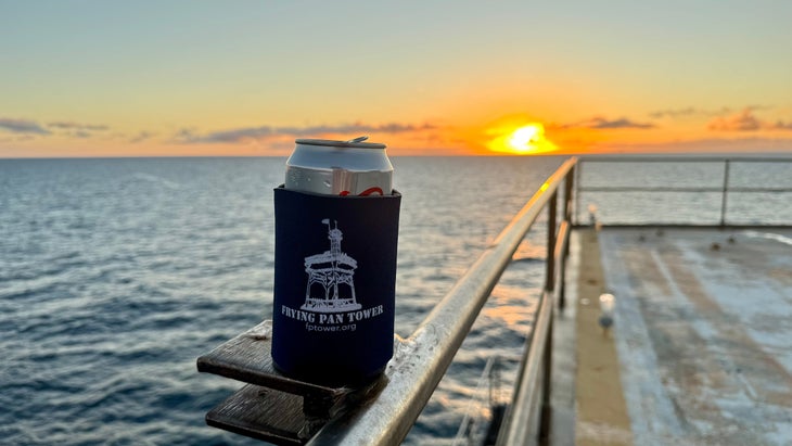 sunset and a cold beer on the water