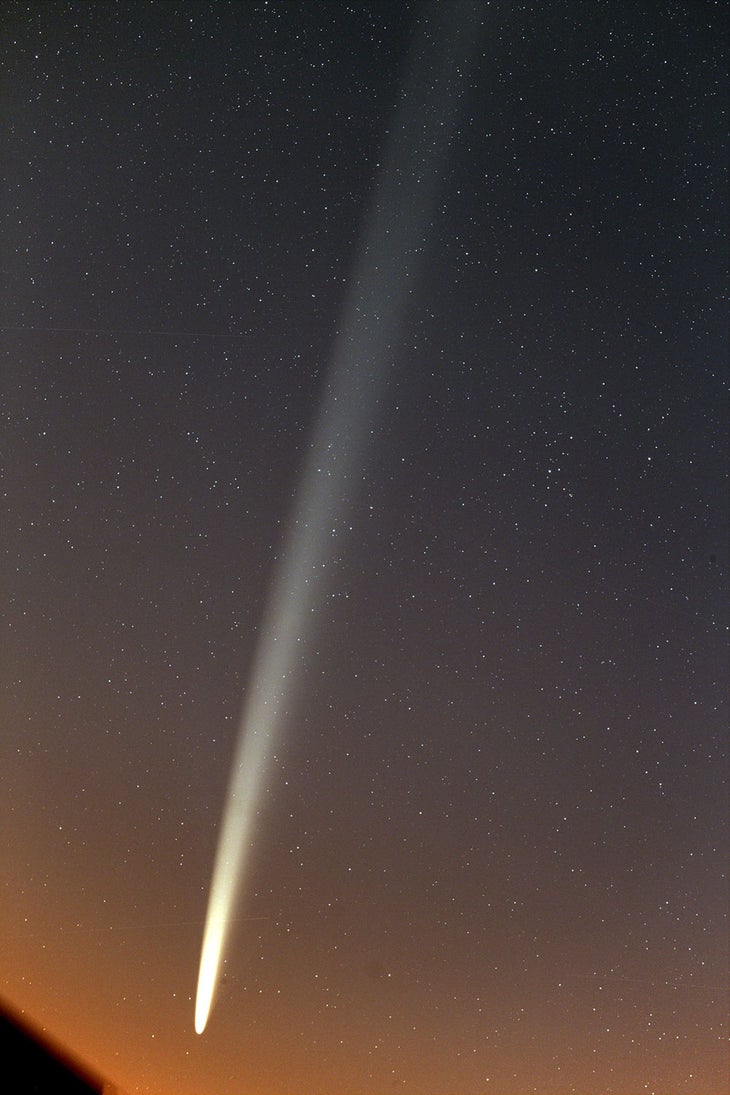 Comet Tsuchinshan-ATLAS or C/2023 A3 in the night sky