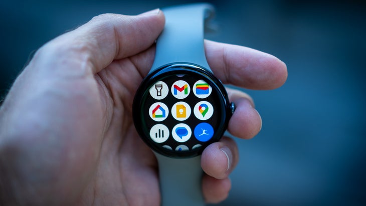 Google Pixel Watch 3 in man's hand