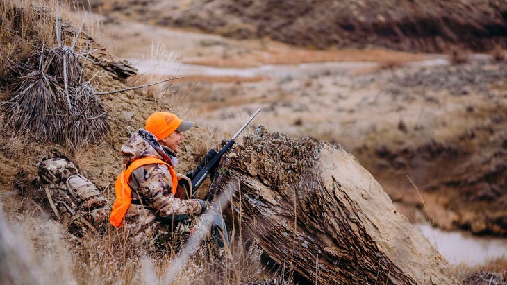 A woman hunting