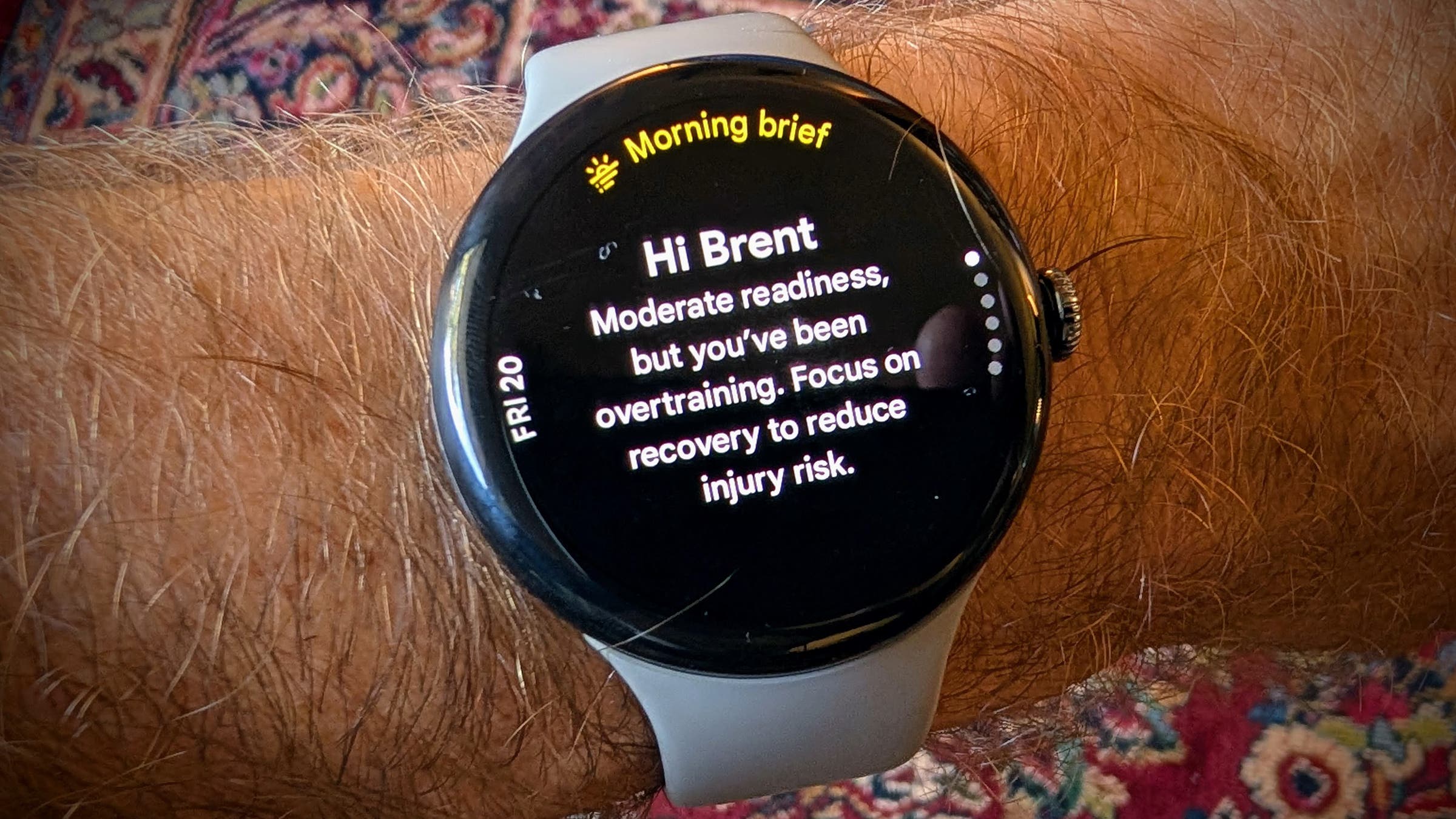 morning briefing on Google Pixel Watch 3