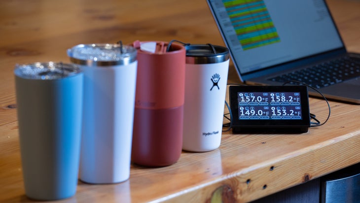 testing tumblers outside lab