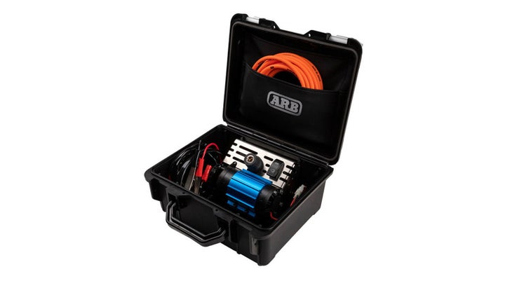 A portable air compressor for tires