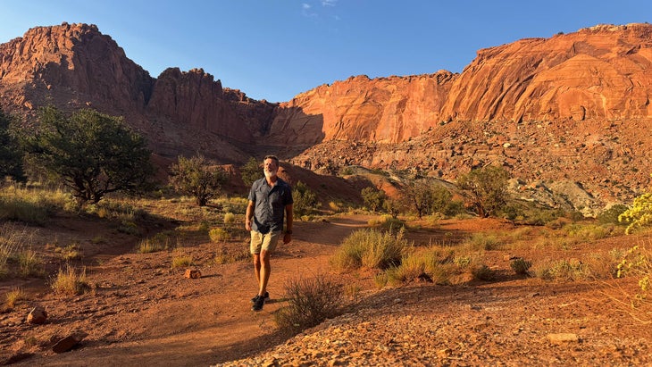 Graham Averill hikes in Capitol Reef National Park