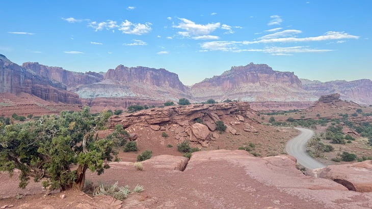 view into Capitol Reef National Park from Panorama Point