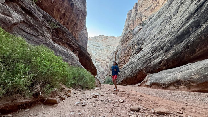 hiker in Capitol Reef National Park