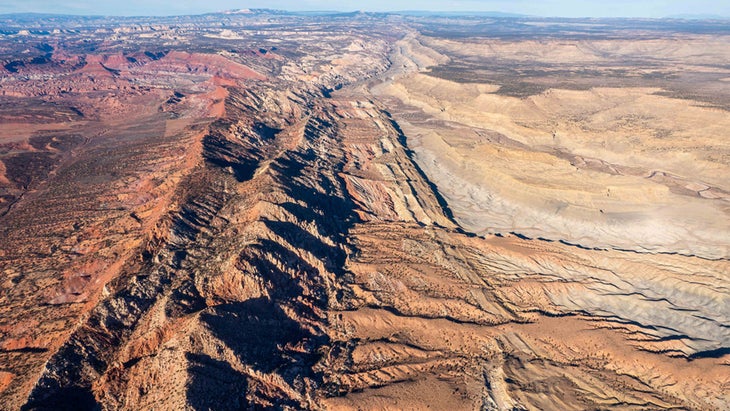 aerial view of the Waterpocket Fold, Capitol Reef National Park