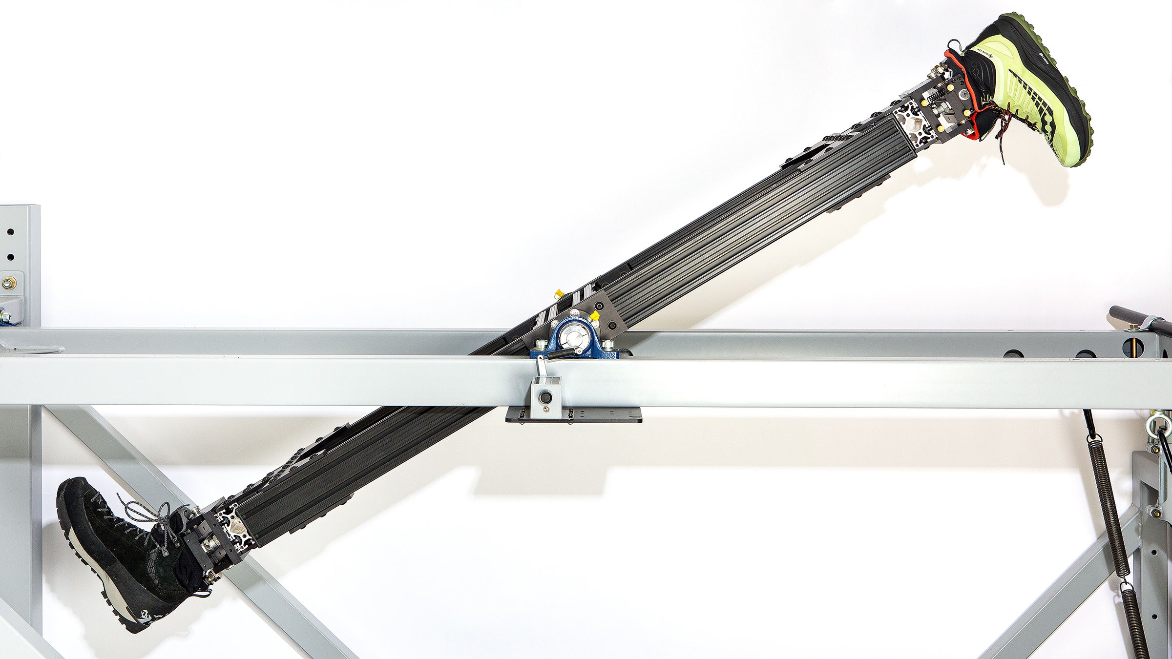 The Time Machine set up for a hiking boot durability test