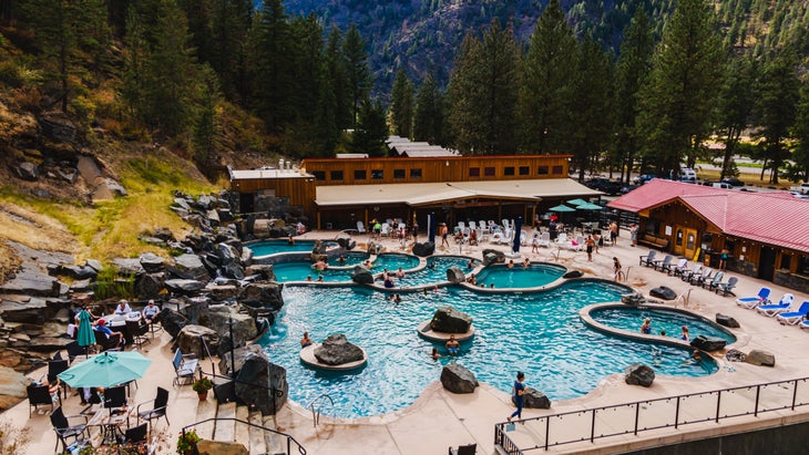 large outdoor hot springs in Montana