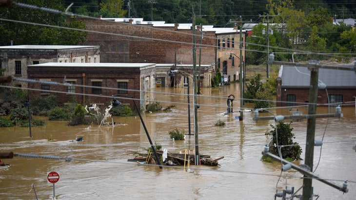 flooding downtown Asheville