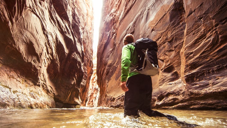 Hiking the Zion Narrows in Zion National Park