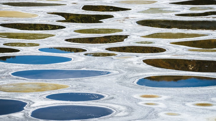 Spotted Lake in Osoyoos, british columbia