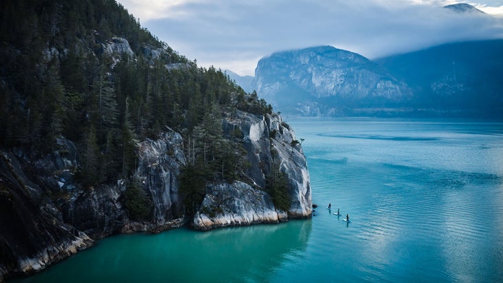 people stand up paddling in Squamish