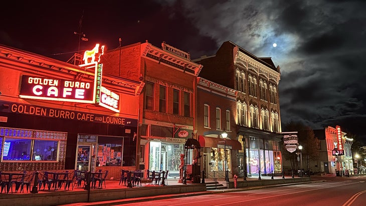 Golden Burro restaurant and bar on main street, Leadville