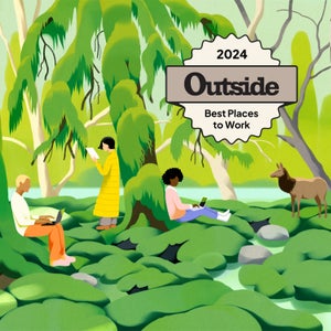 Illustration of workers in nature