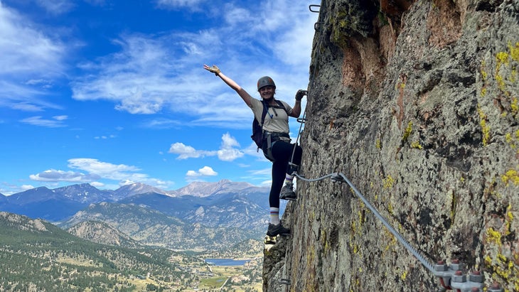 Turner worker climbing