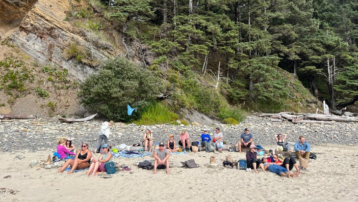 Western Environmental Law Center workers at the beach