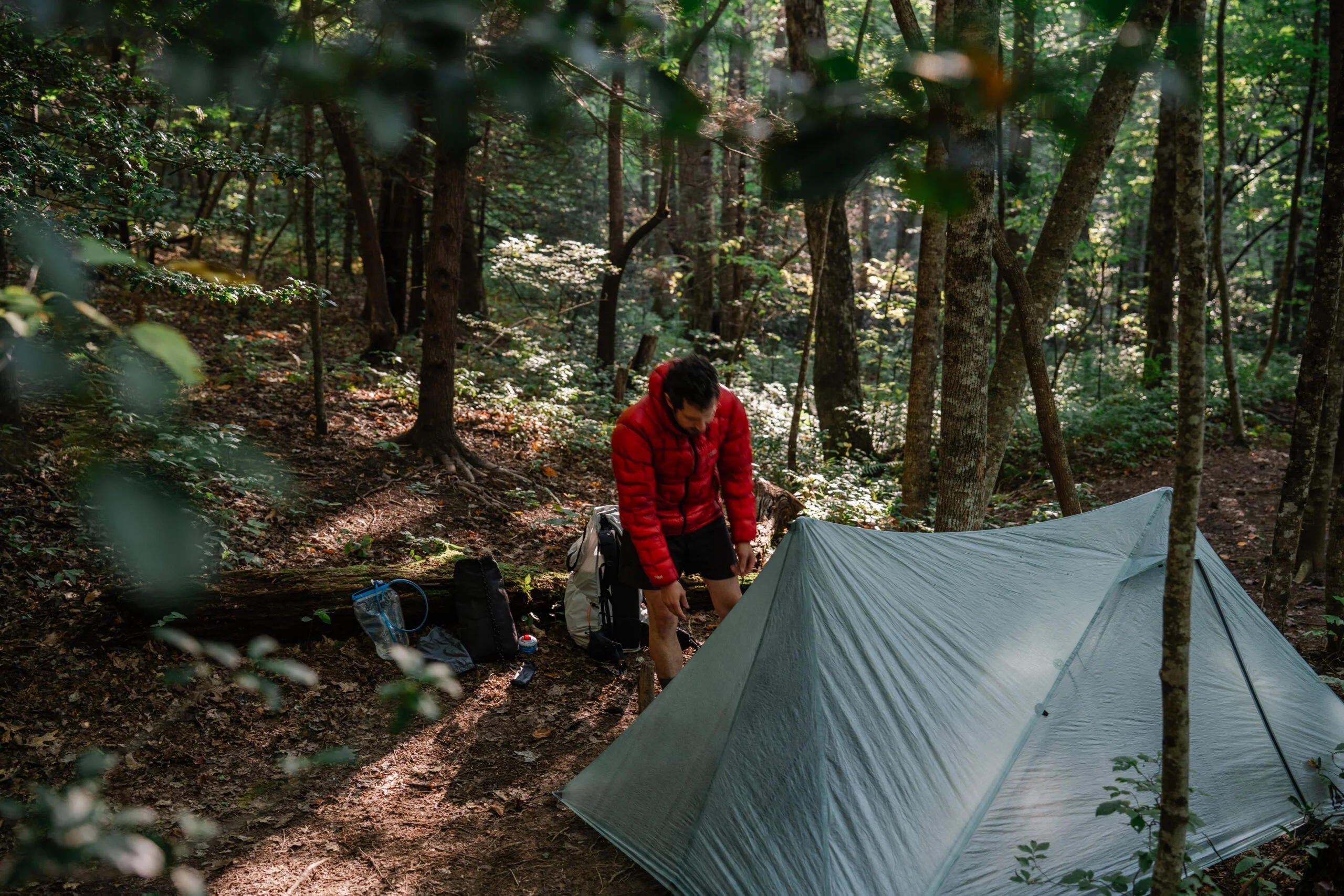 Guying out tent