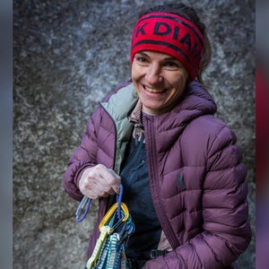 Babsi Zangerl poses after becoming the first person to flash El Capitan.
