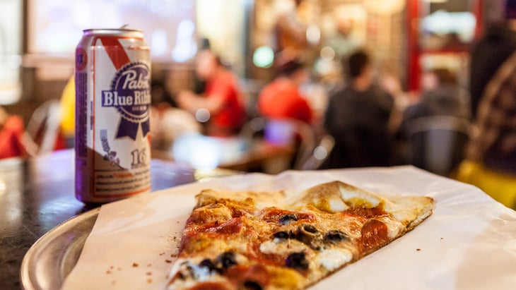 pizza, beer in Jackson Hole, Wyoming